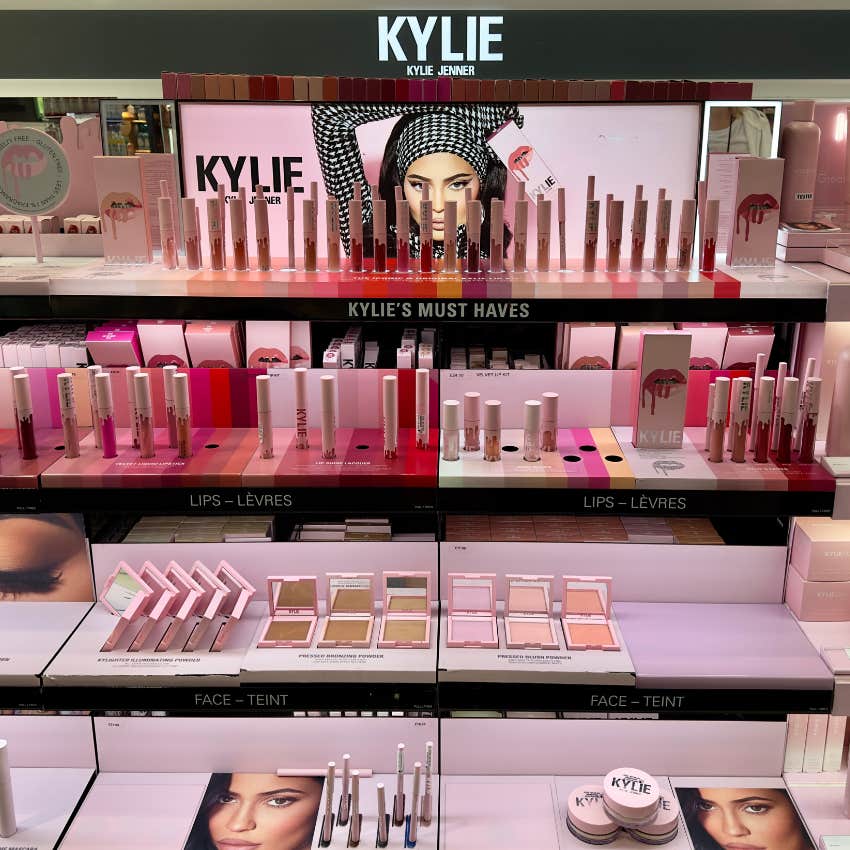 kylie cosmetics display in a store