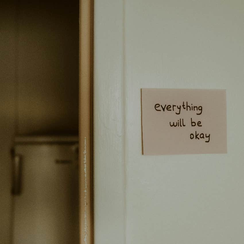 affirmation note on the wall