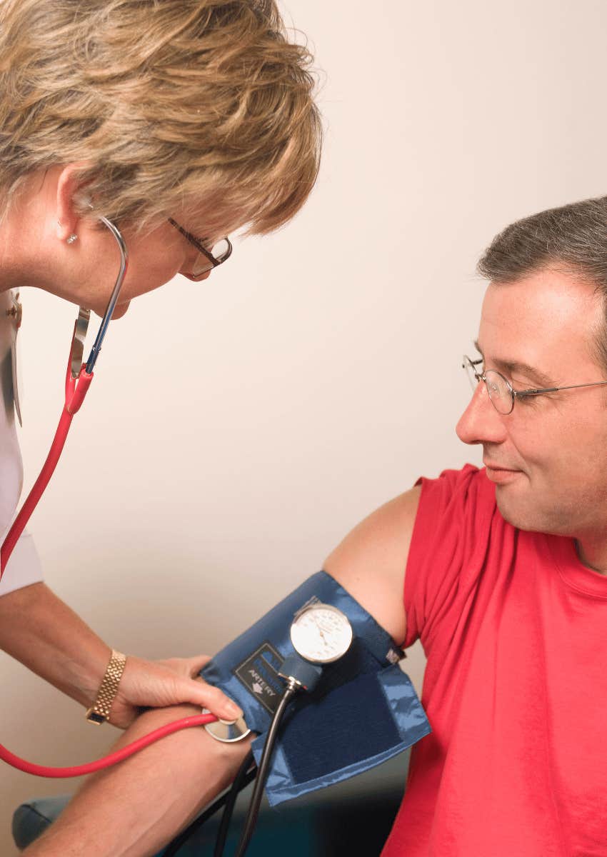 middle age man at his doctor's visit