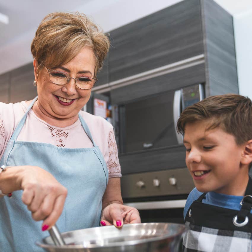 grandmother with her grandson on mother's day