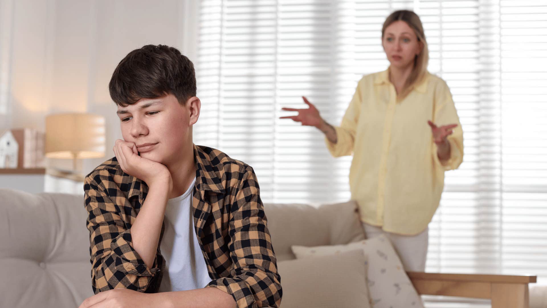 narcissistic mom arguing with son who is never allowed to say no