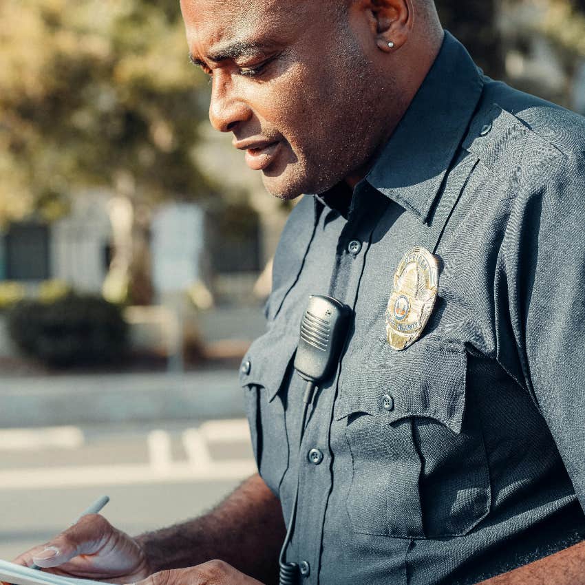 police officer writing a ticket