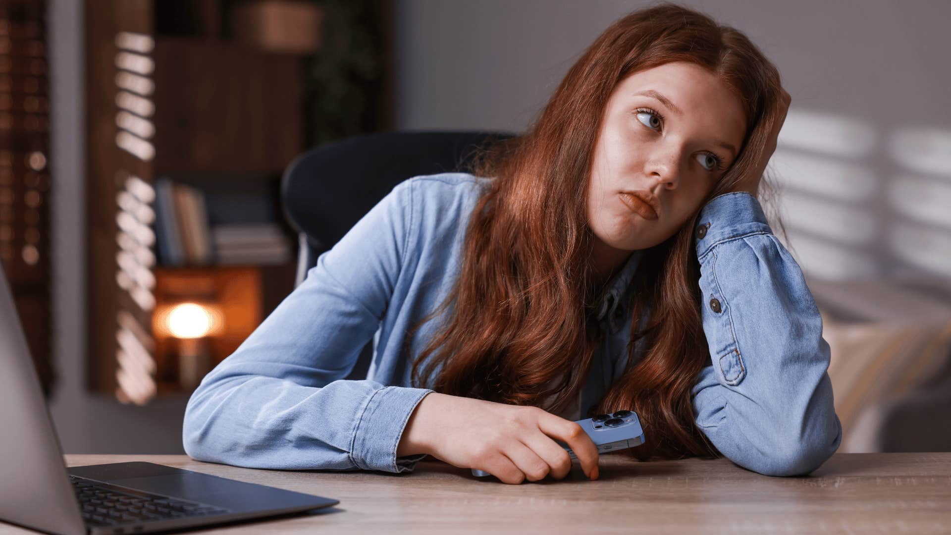 teenager dealing with being bored
