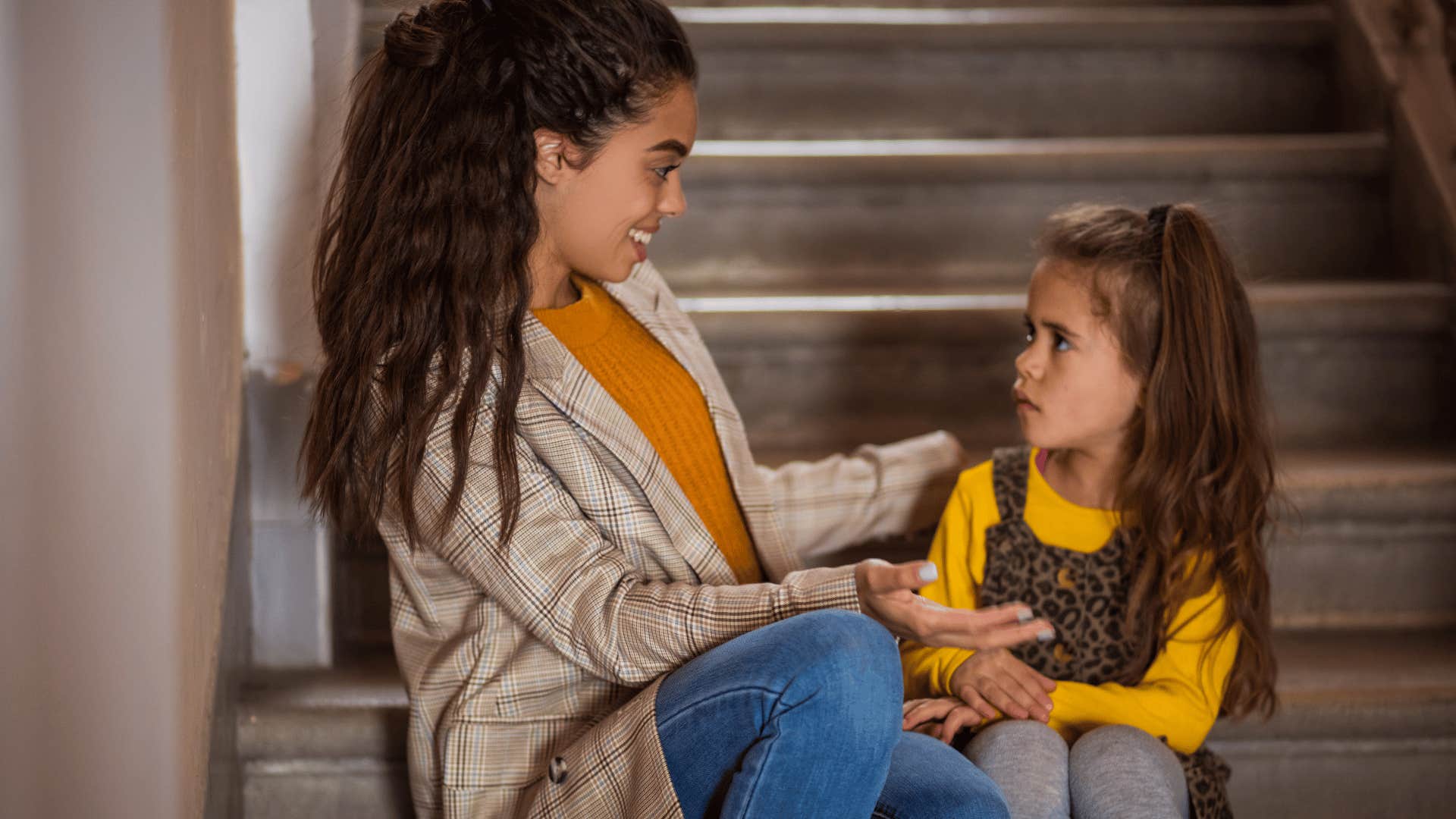mom talking to upset daughter saying i'll fix it for you don't worry