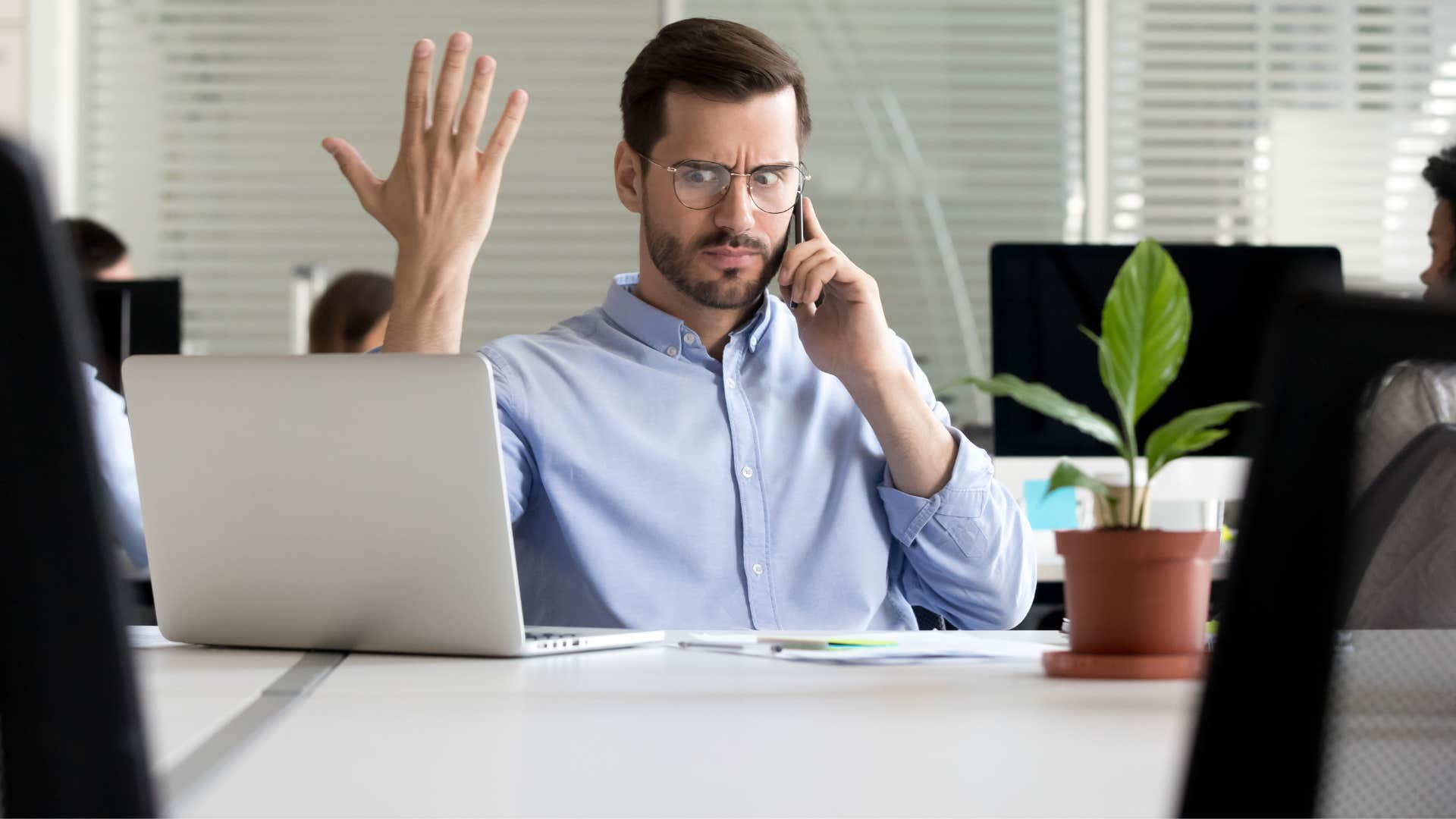 man who hates phone calls because he worries about awkward silence