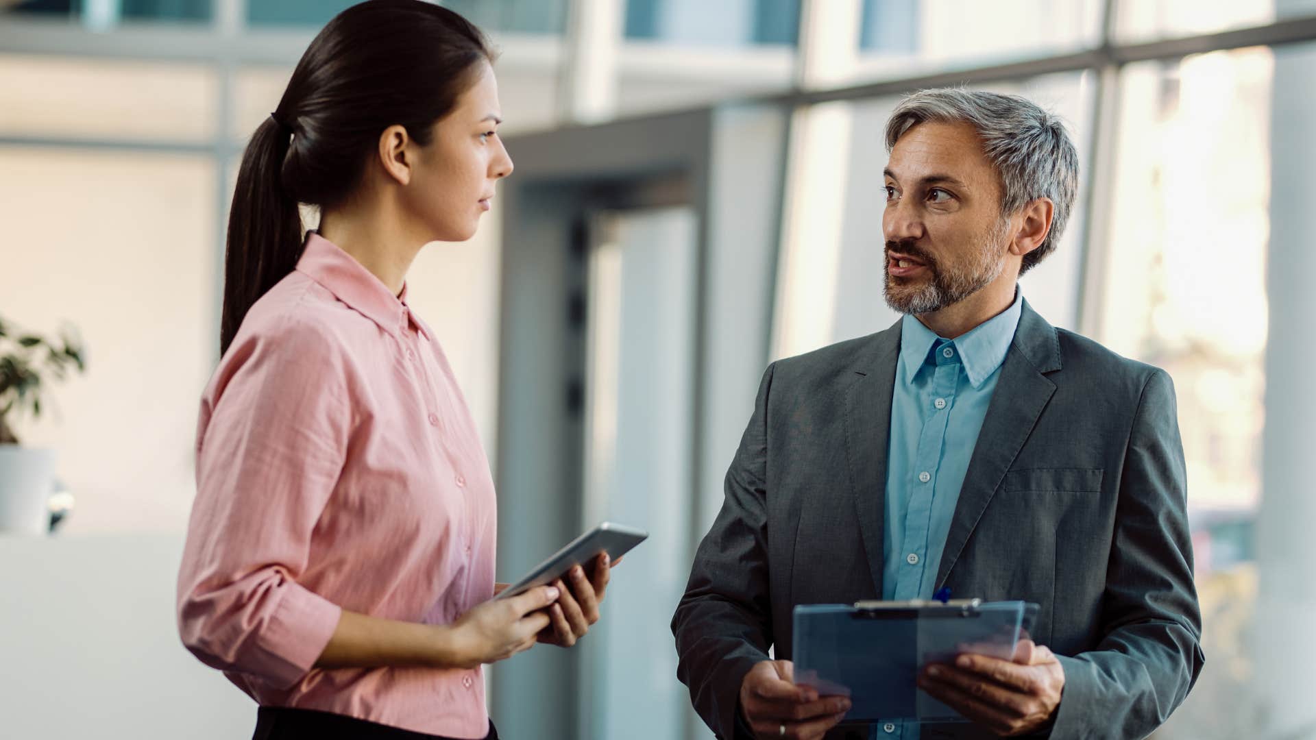 woman worried about being taken seriously at work.