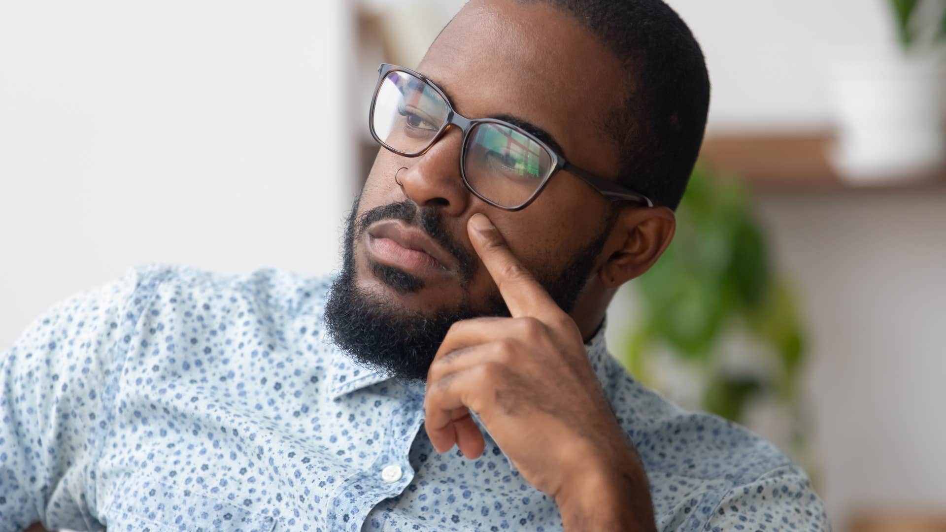 self-aware man who goes silent when he's overwhelmed
