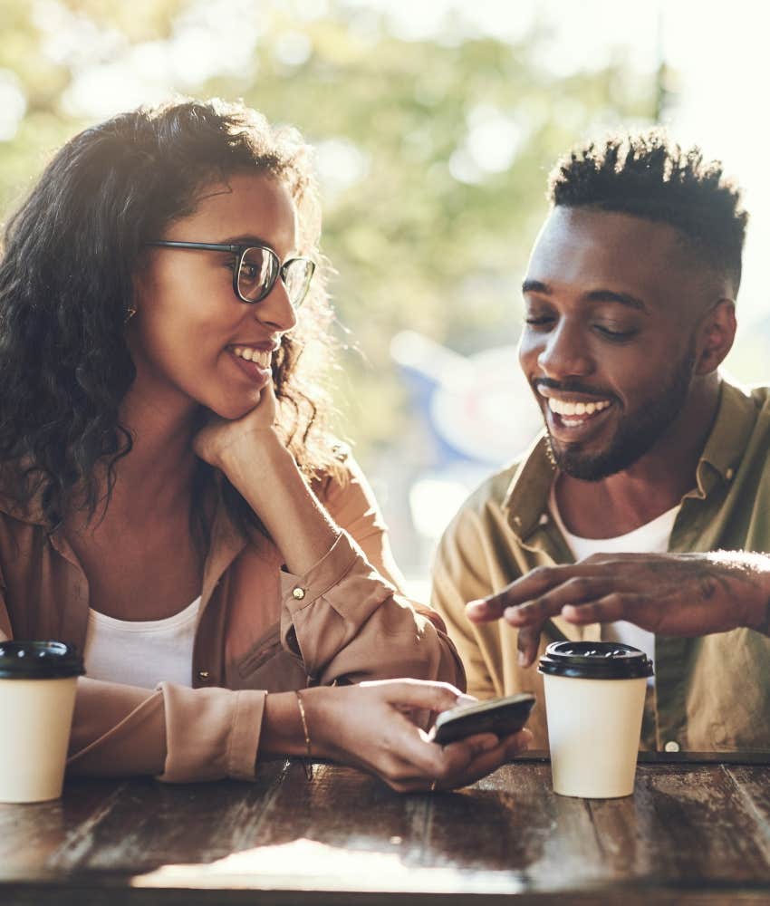 two people showing flirtatious traits
