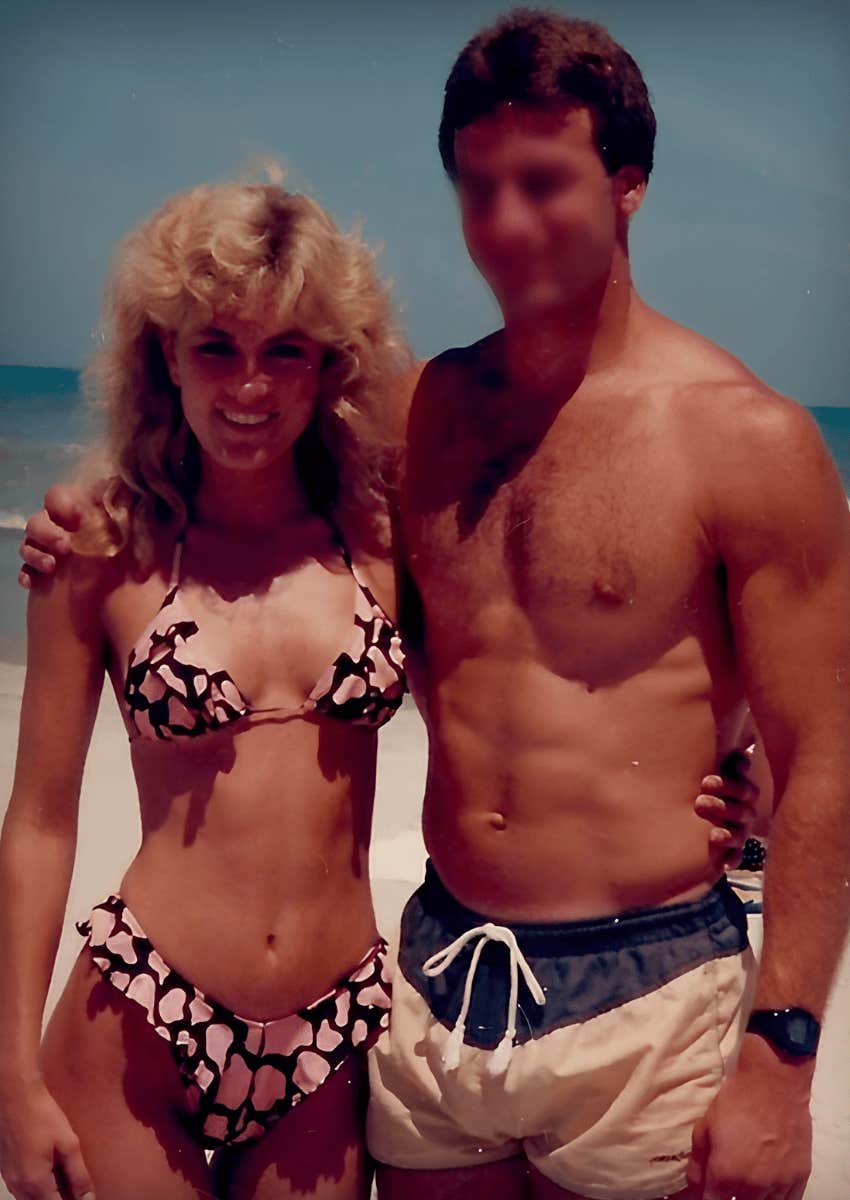 photo of younger author with ex boyfriend