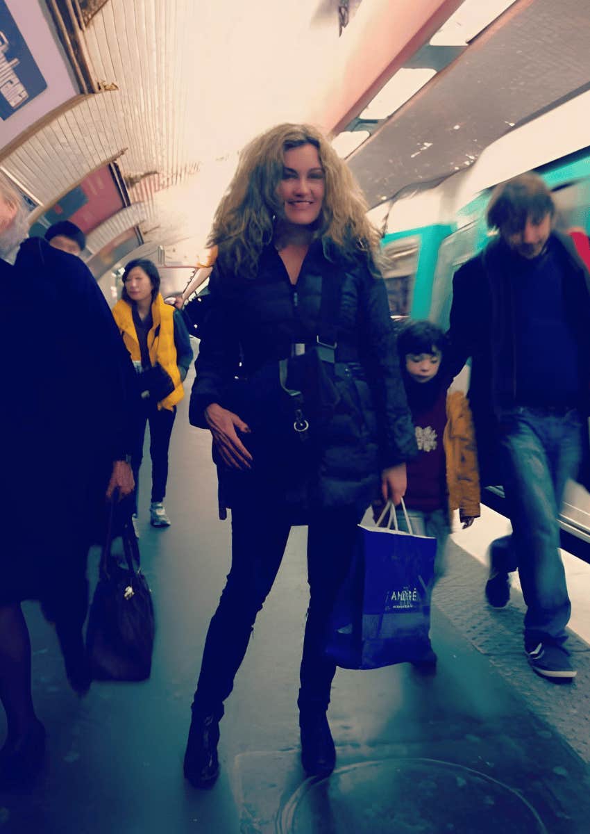 photo of author posing in subway