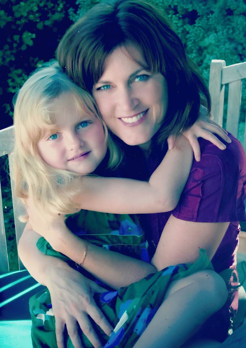photo of author and young daughter