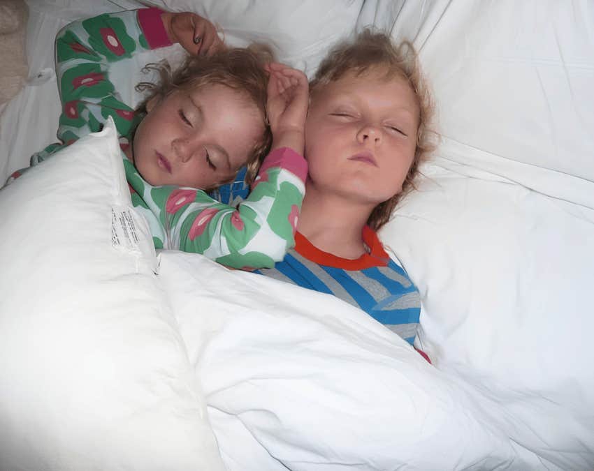 photo of author's kids sleeping