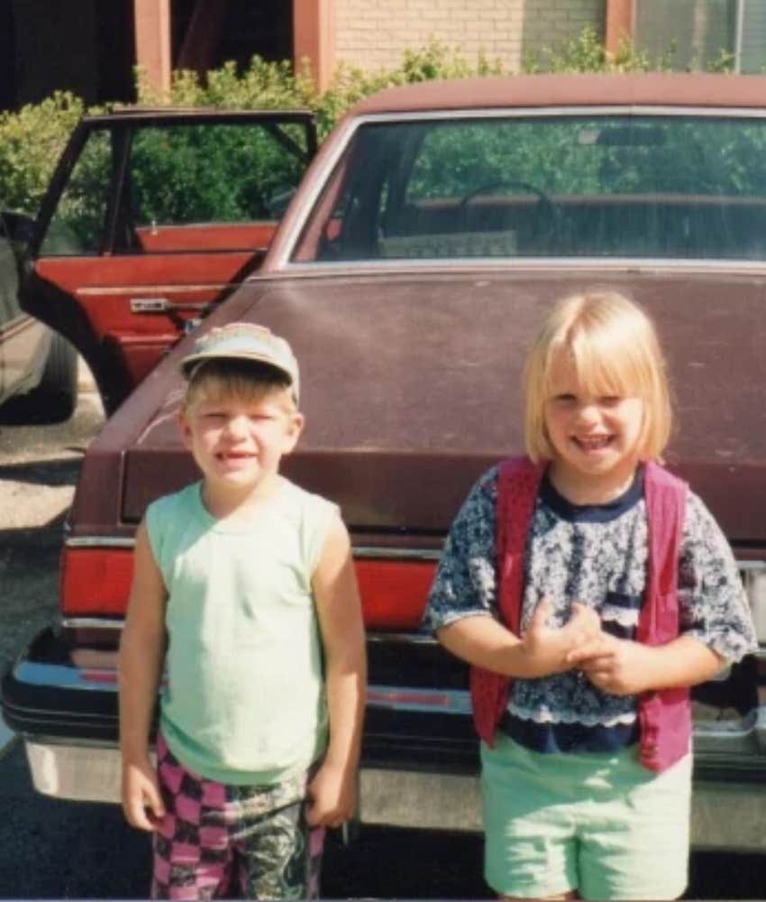 brother and author as happy child with no signs she needs medication