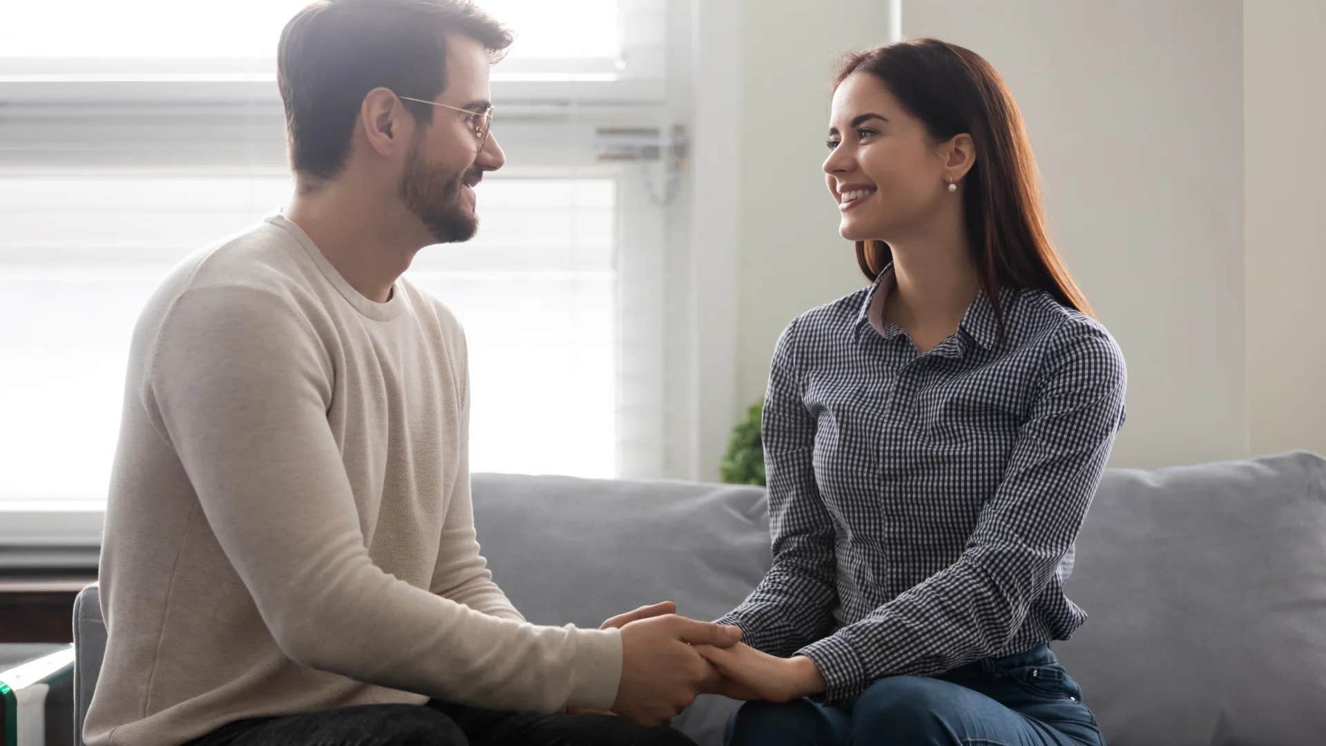 high iq couple opening up to each other in a conversation