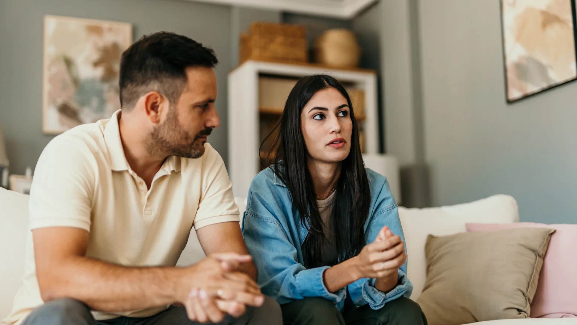 couple communicating directly in disagreement