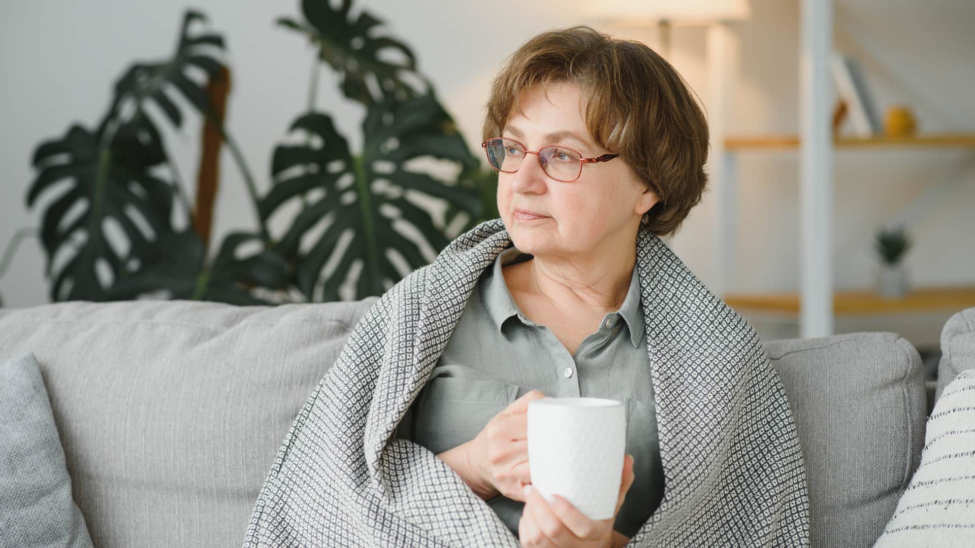 bored older woman feeling ungrateful about retirement