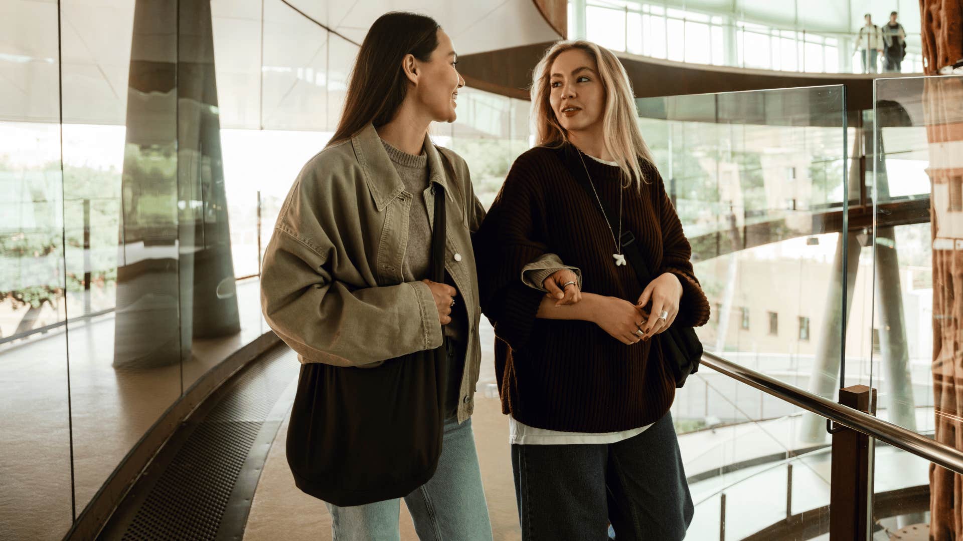 friends talking at the mall about their friendship