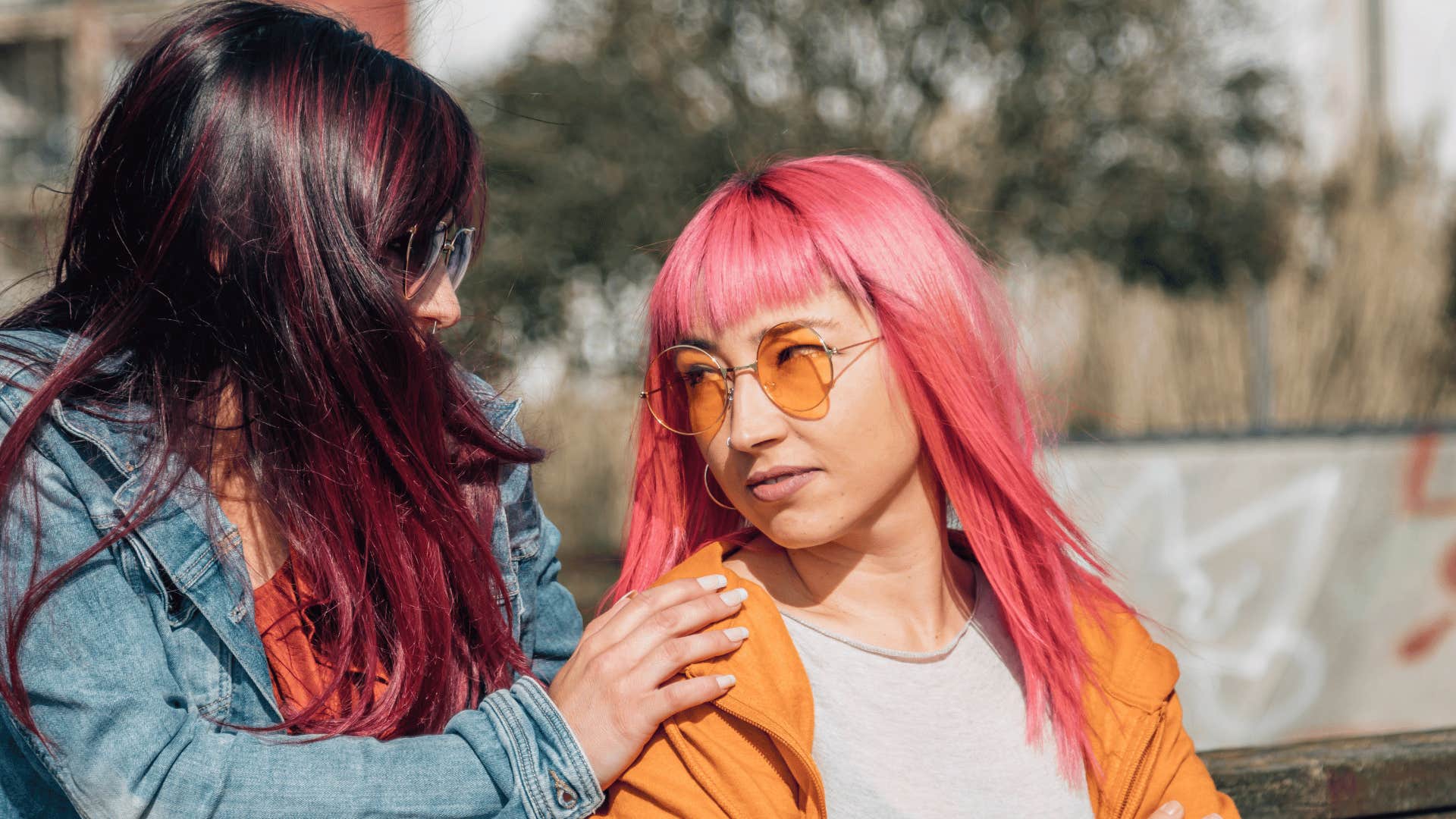 woman trying to humble her friend because she's jealous