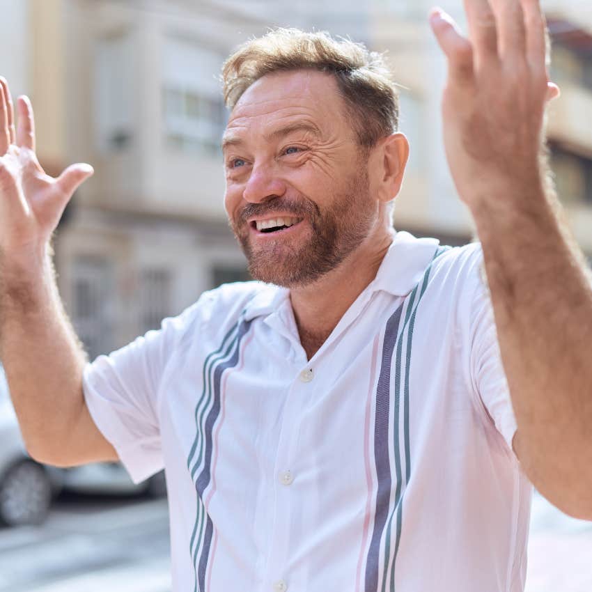 man looking surprised noticing random coincidences popping up