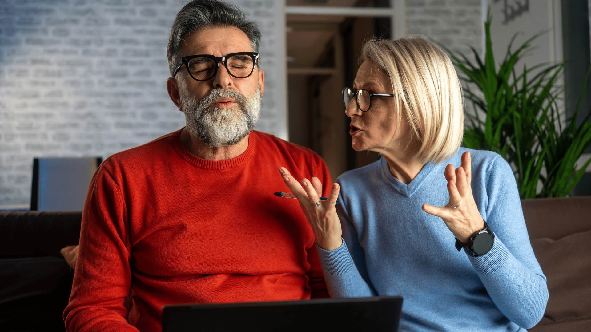 woman who refuses to spend time alone sitting close to her partner