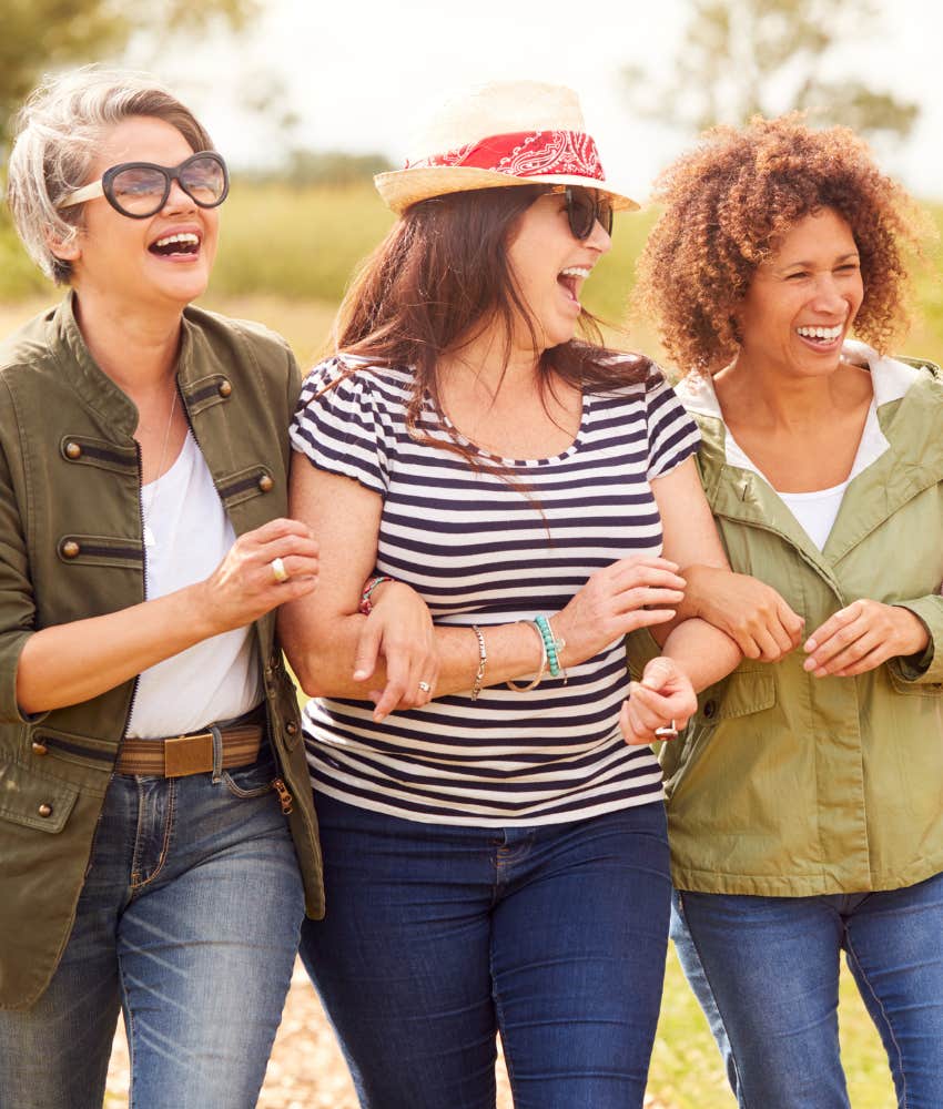 happy group of friends showing health relationships