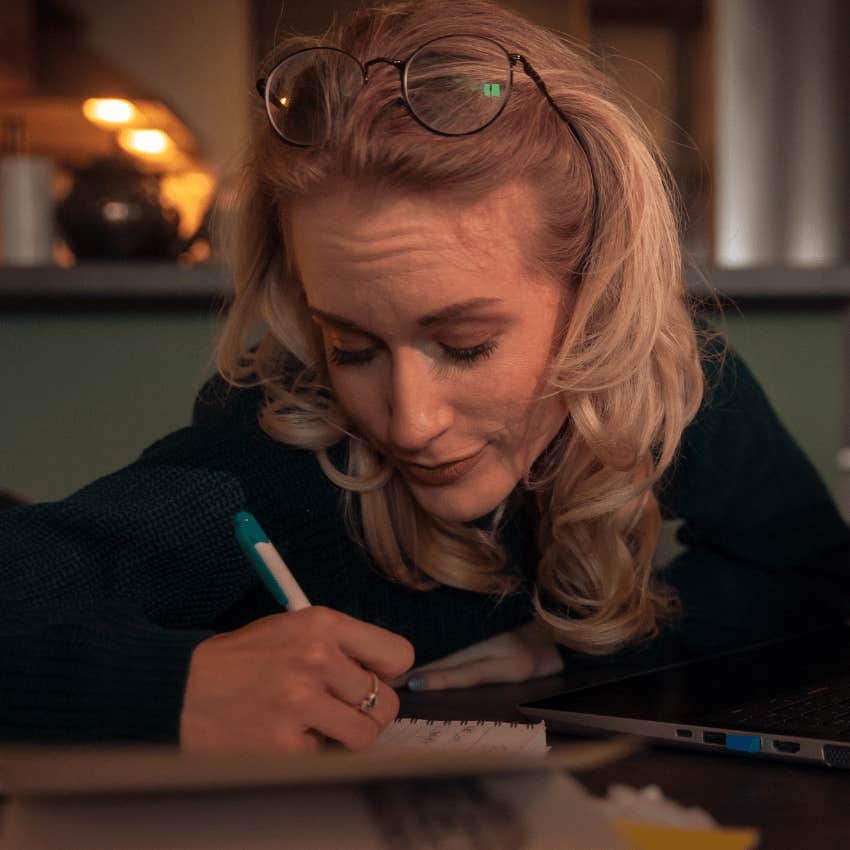 woman starting random projects in the middle of the night