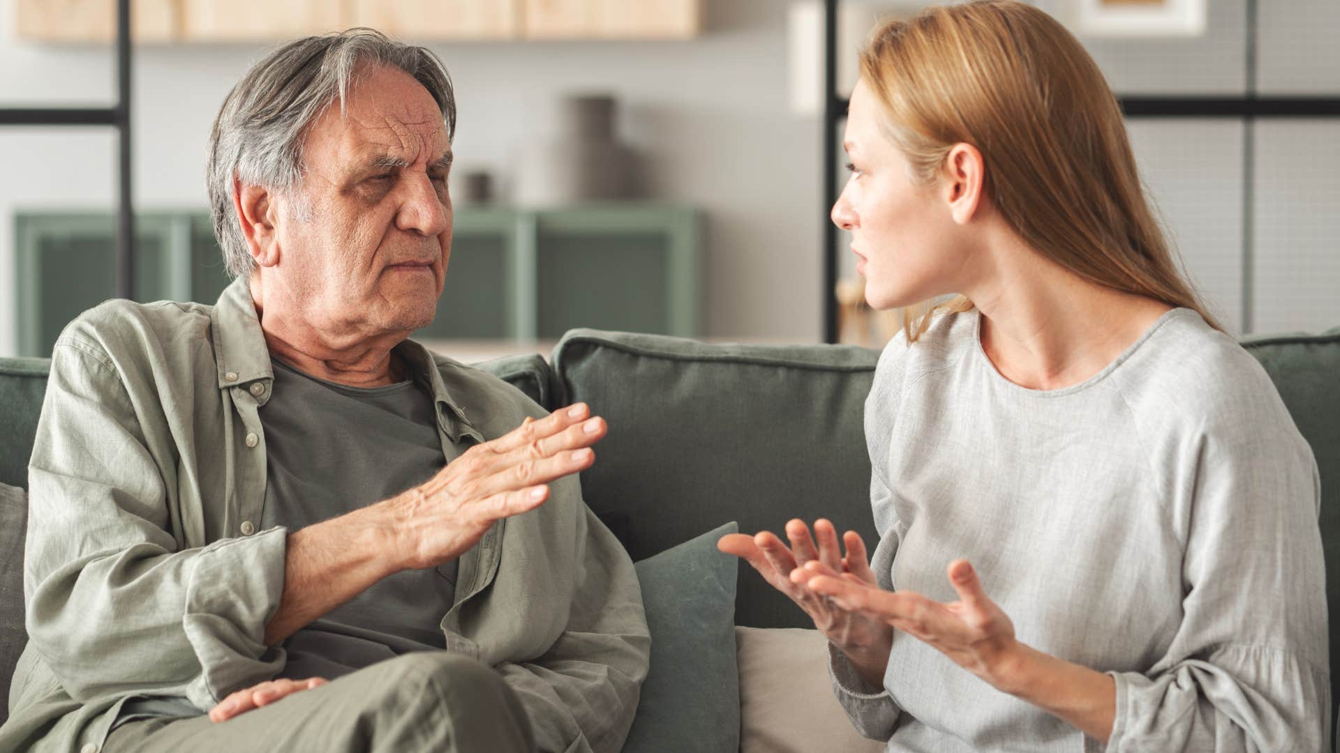woman trying to win arguments with her father