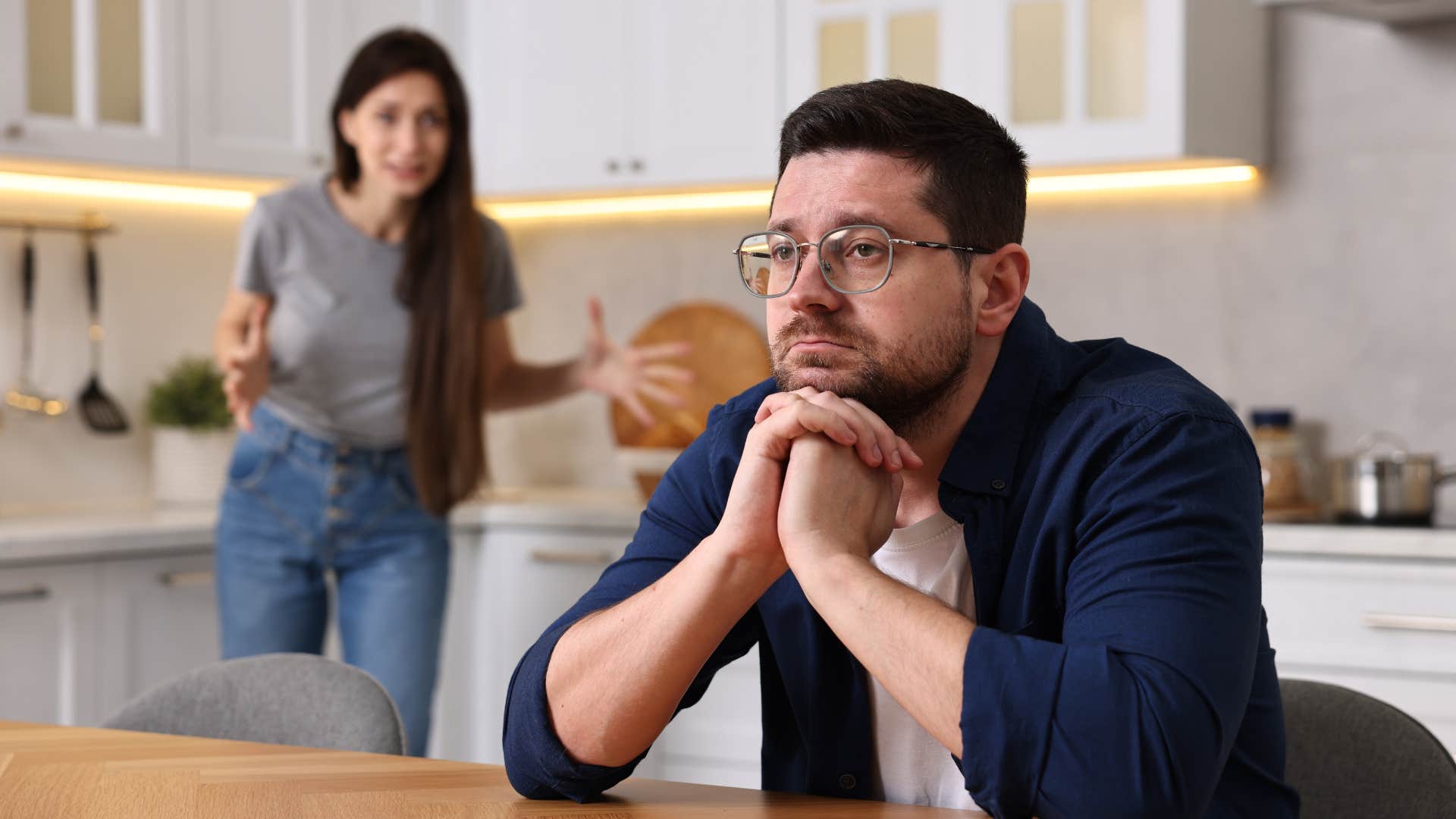 husband refusing to address problems with his wife to keep the peace