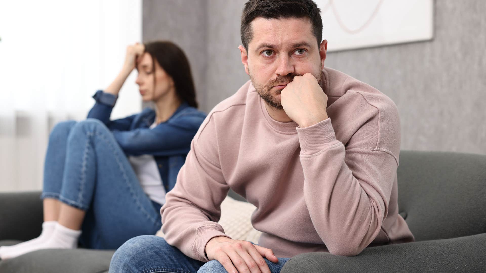 rude husband not apologizing to his wife after argument