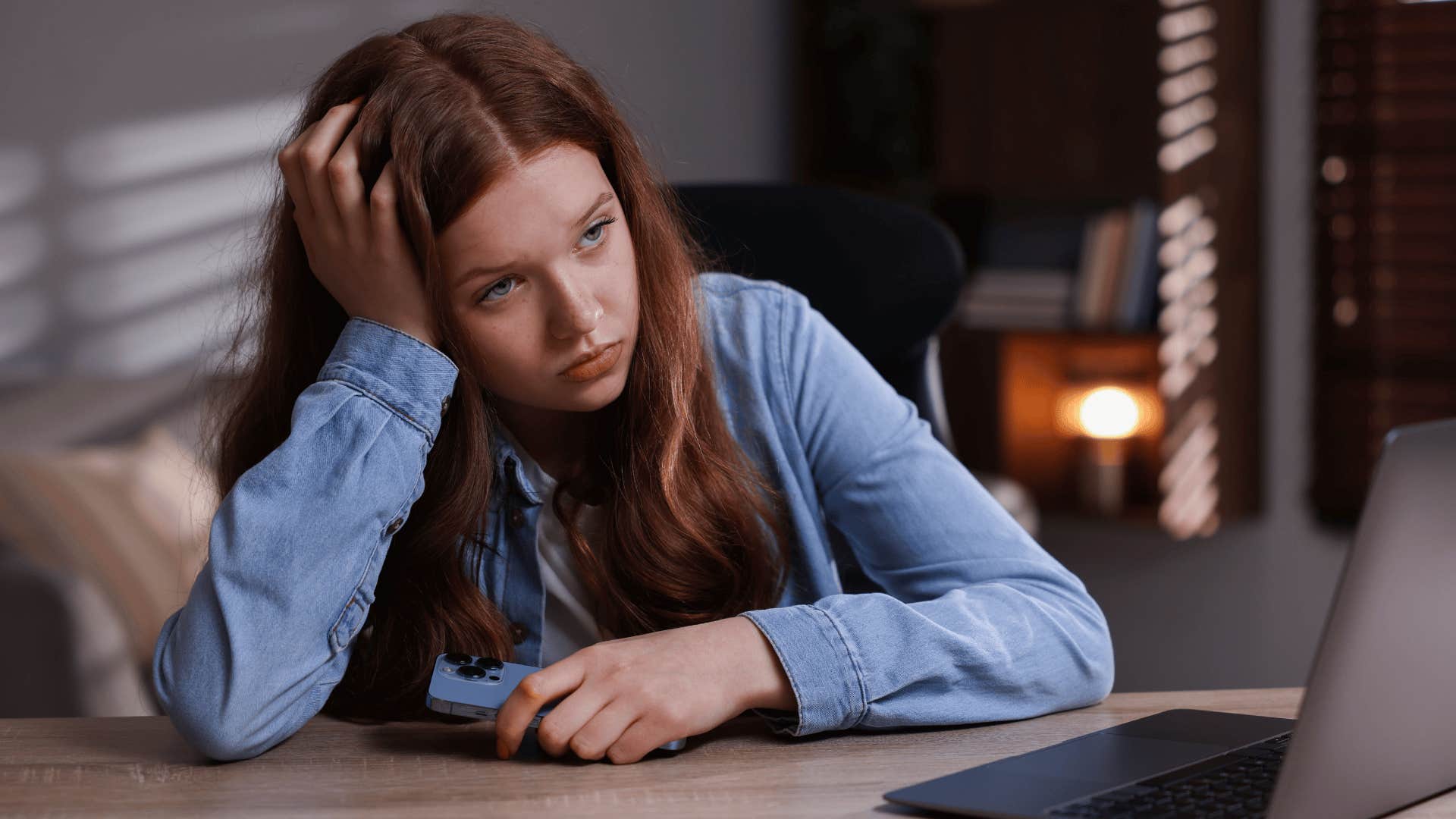 woman staring at computer not enjoying her hobbies she once loved