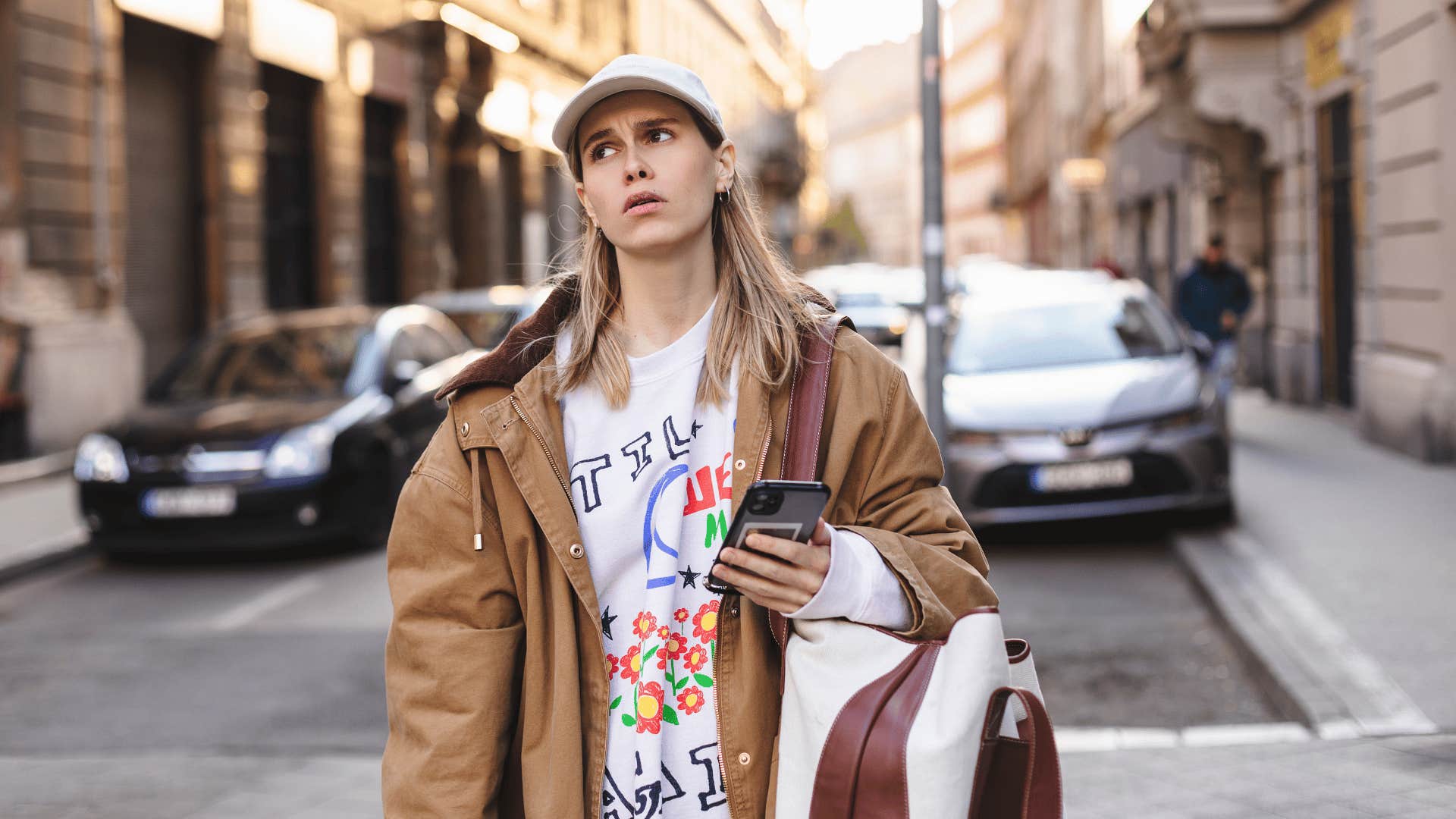 woman annoyed at friend making last minute plans