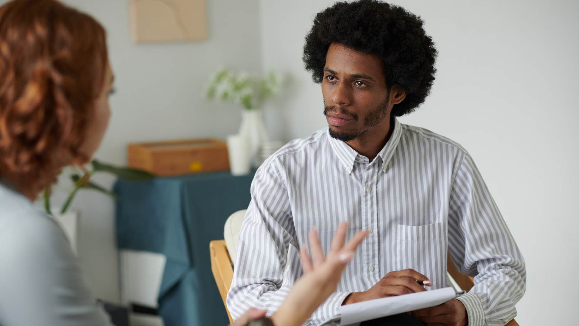woman asking intelligent peer why are you so quiet
