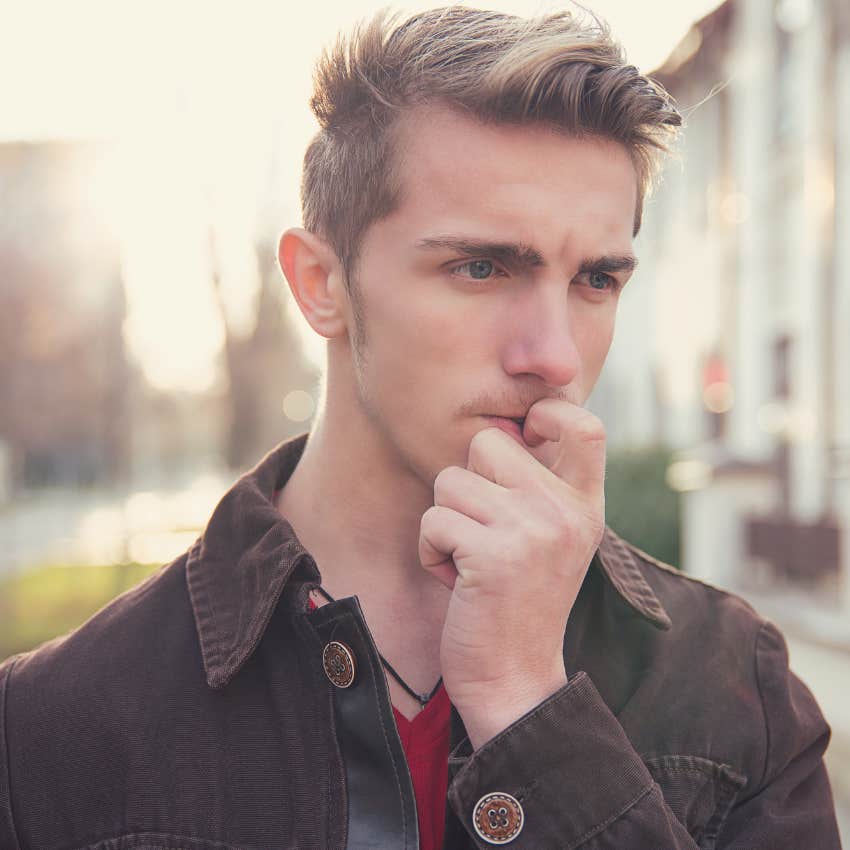 study finds social media might not be as big a villain in everyone's insecurity and self-absorption nowadays man stressed from economy