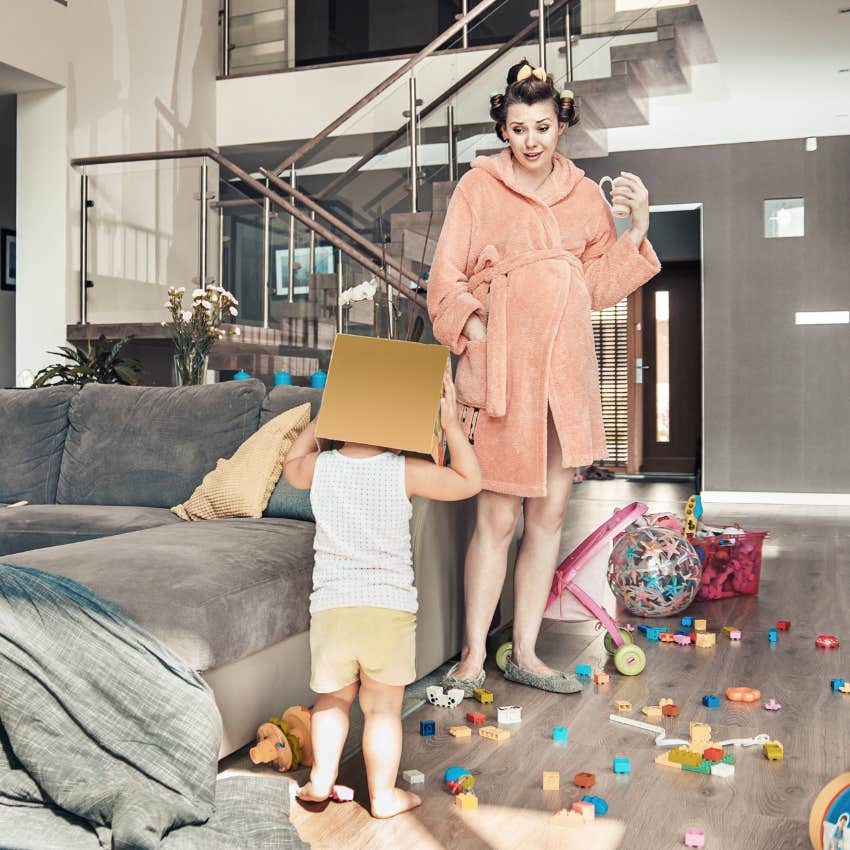 mom who was trying to take a shower gets disturbed on mother's day