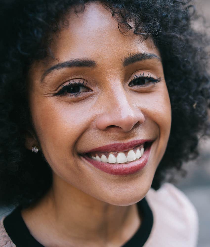 emotionally intelligent person smiling