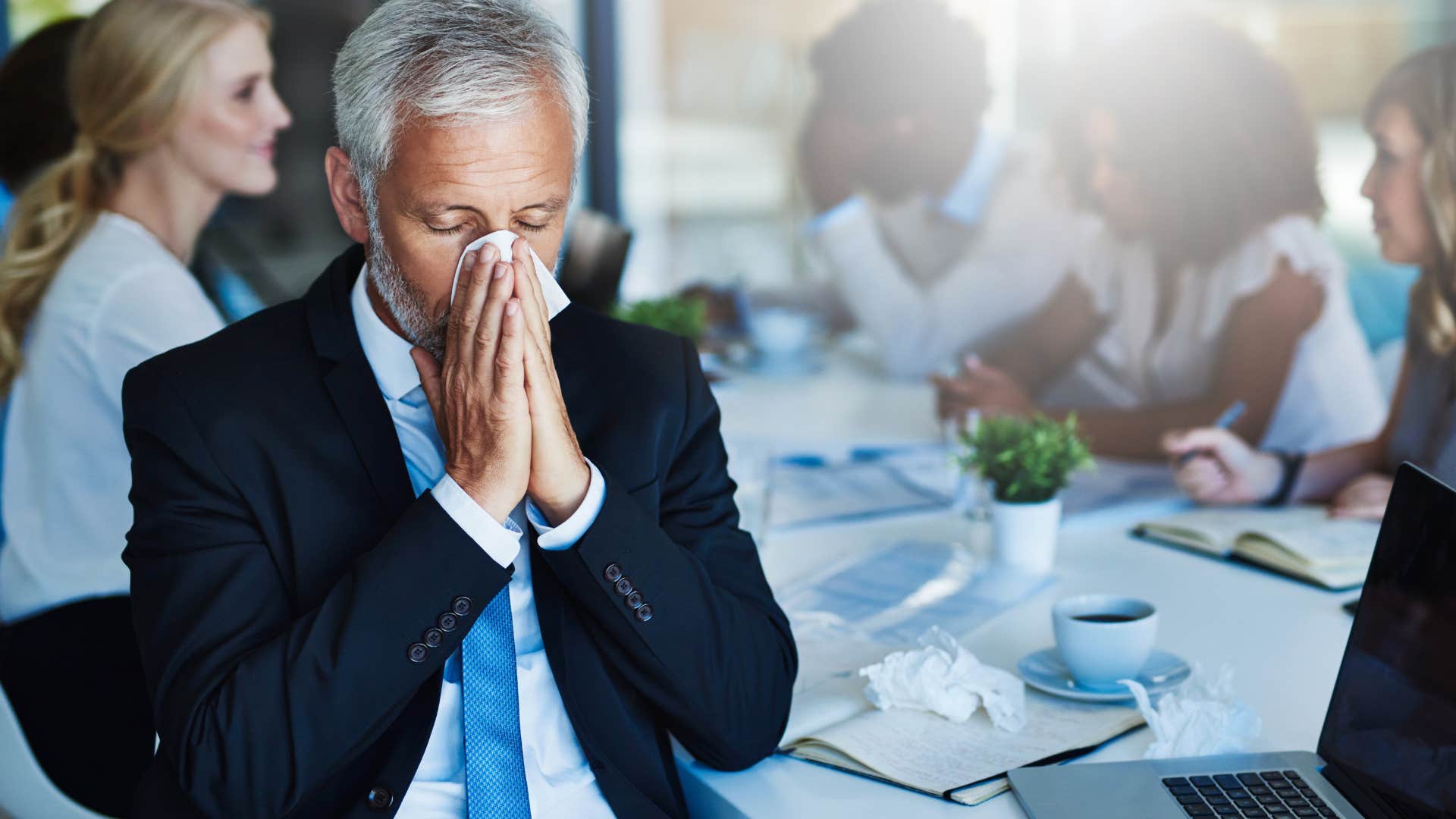 Man never using his sick days at work.