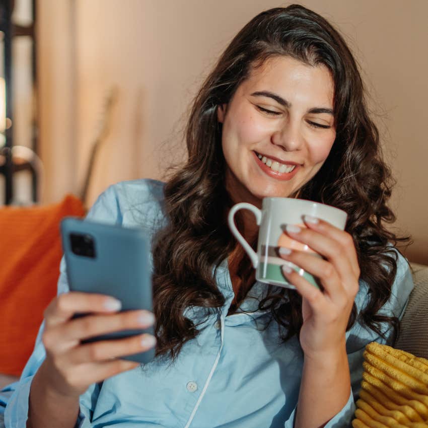 Woman spending more time alone at home.