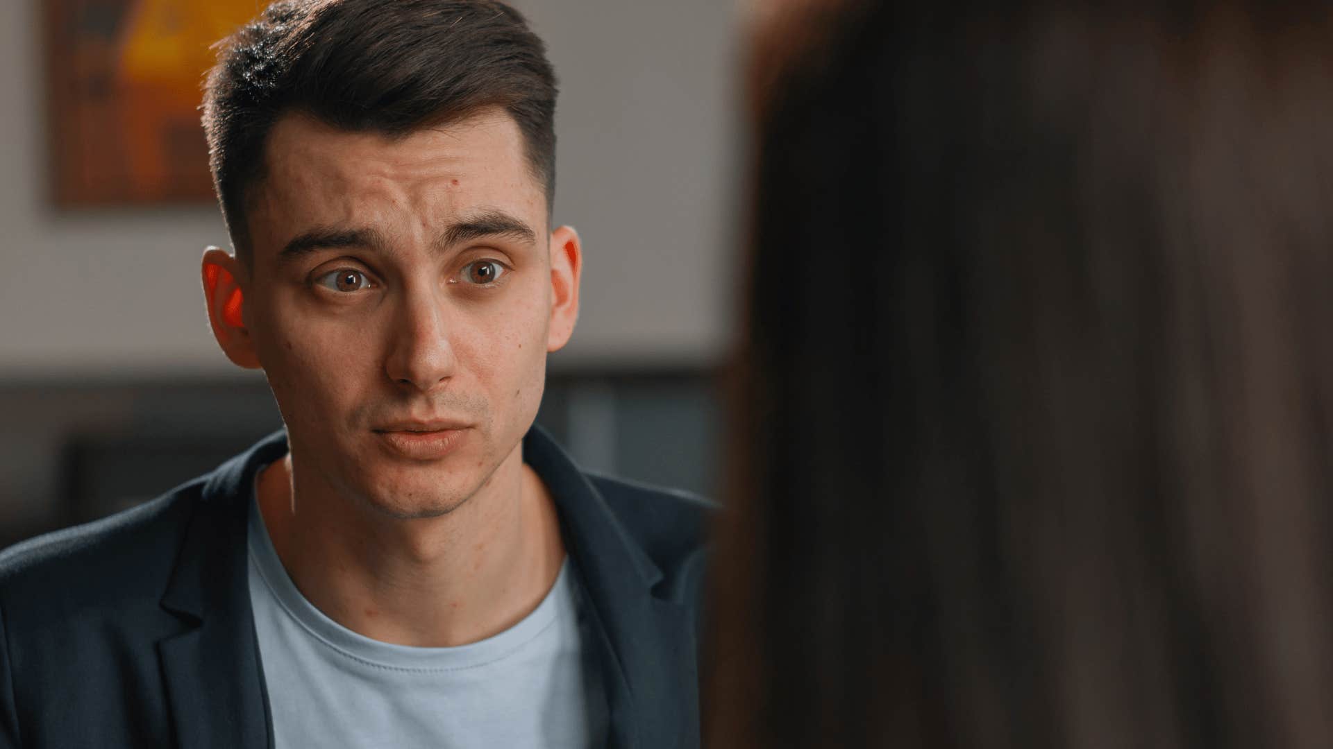 Man speaking without having anything to say.