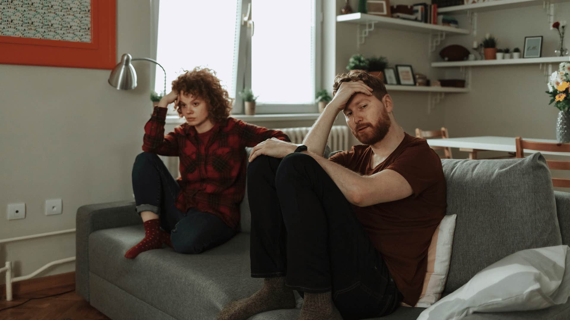 man who seems low-effort because he constantly cancels plans with his annoyed girlfriend