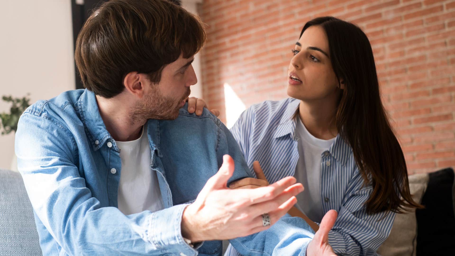 man ignoring good advice from his partner
