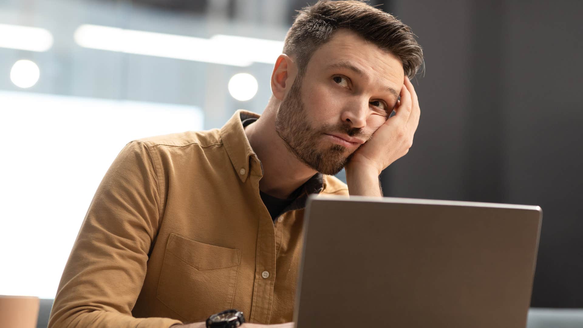 man who lacks adaptability and is highly incompetent at work