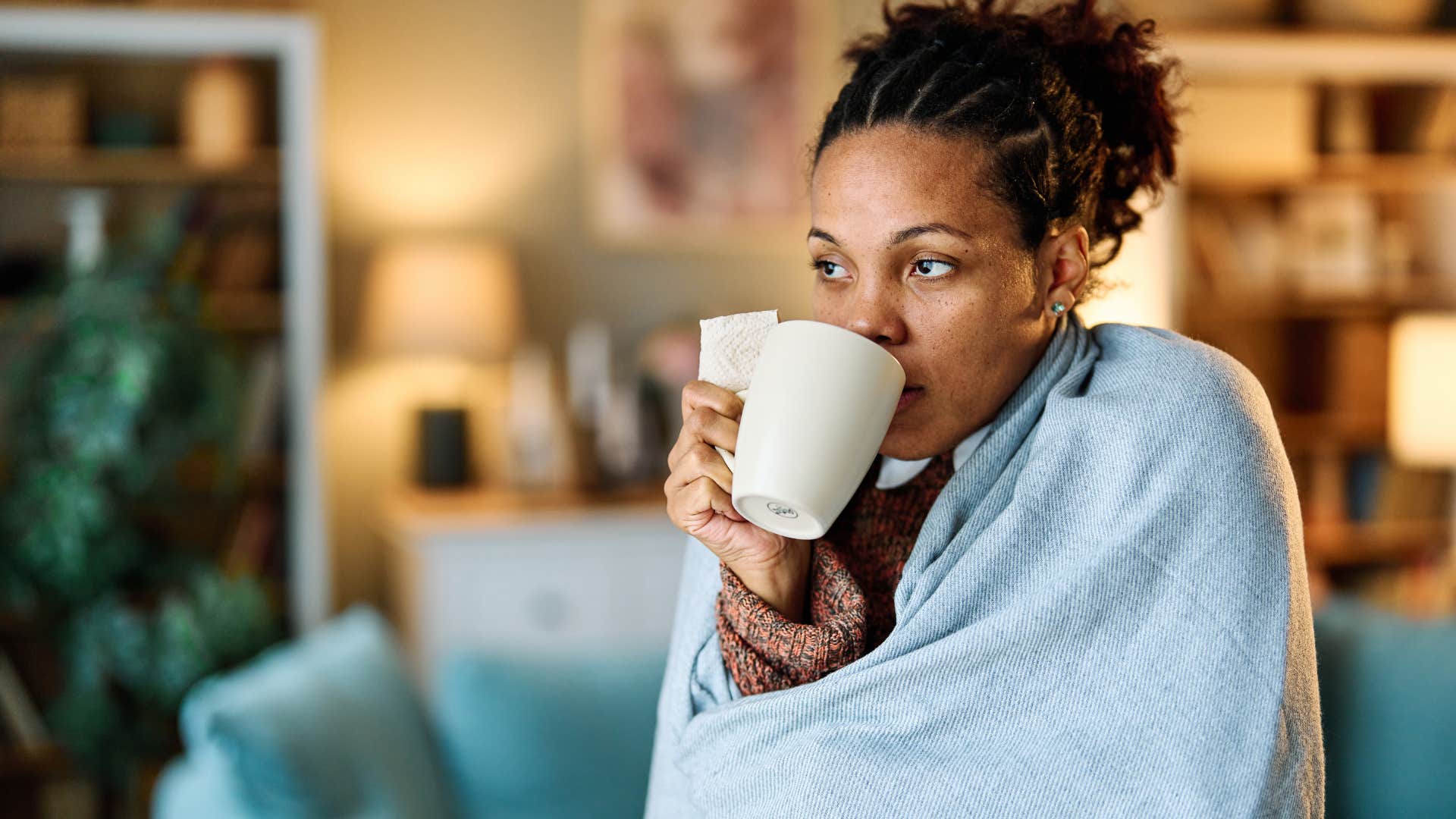 introverted woman not caring about needing to take a sick day