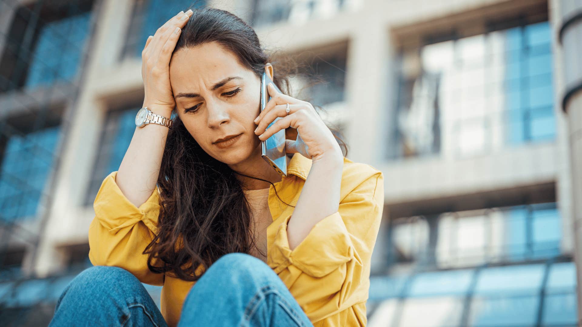 woman texting her parents that they wouldn't understand