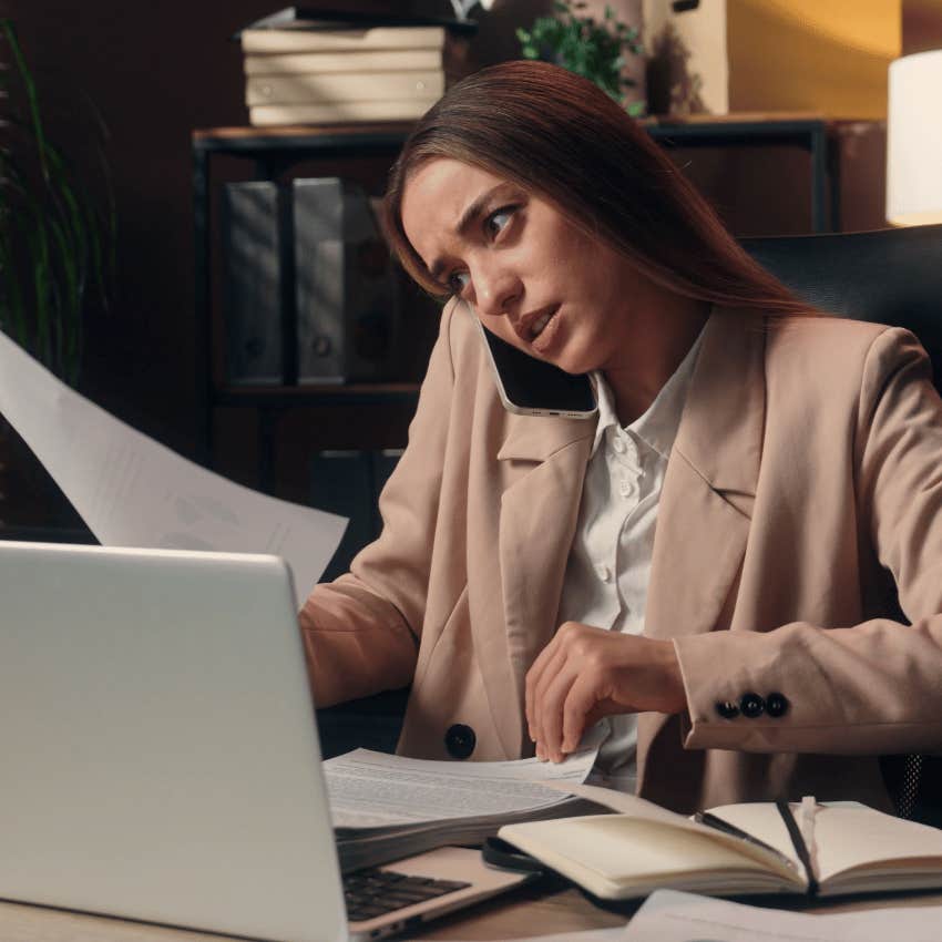 high-iq woman trying to hide a breakdown by being more productive than usual