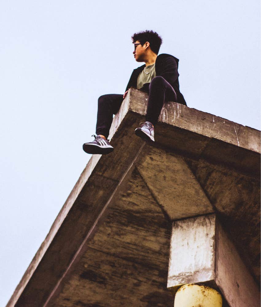 person sits high on a pedestal showing why people get bored when liked