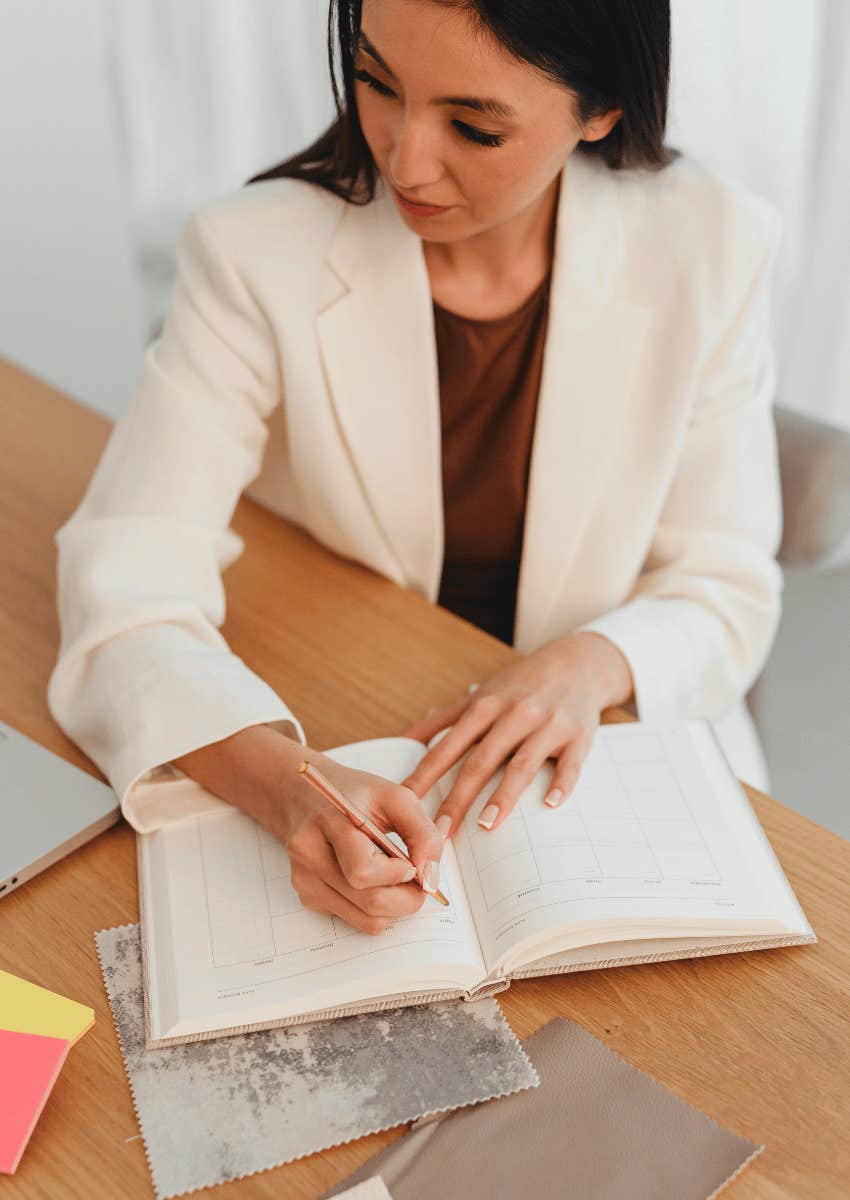 authentic woman focused on planning her future