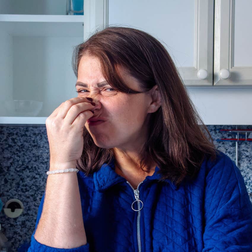 woman who is grossed out by boyfriend who doesn't wash with soap