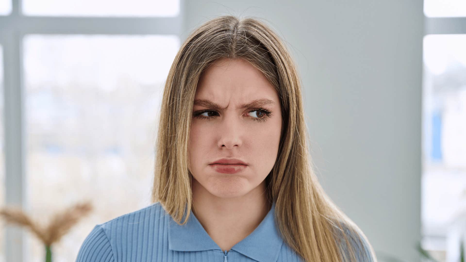annoyed serious woman who is very hard for other people to read