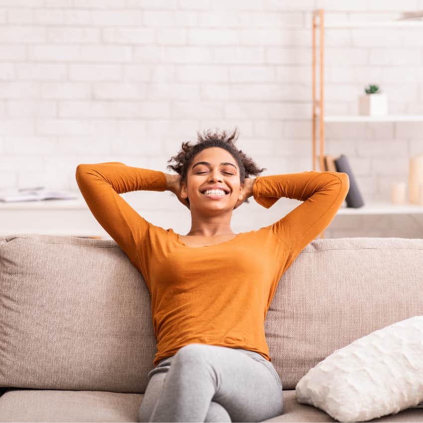 patient woman who loves staying home