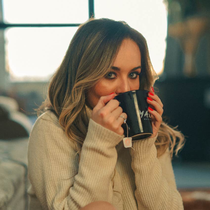 woman who loves staying home because she's comfortable with stillness